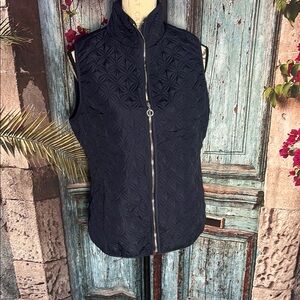 Jason Maxwell Navy Quilted Vest, size medium, good used condition‎